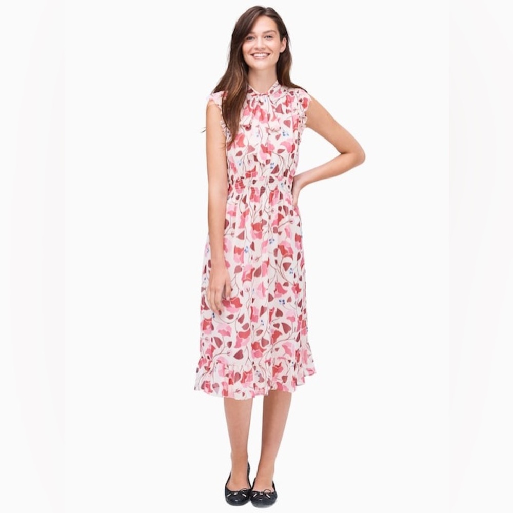 Kate Spade Nouveau Bloom Smocked Dress size S NWT